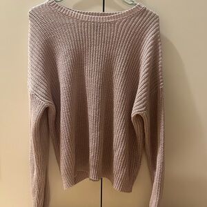 Forever 21 Light Pink Crew Neck Sweater